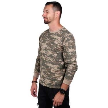 Imagem de Camiseta Manga Longa Camuflada Digital Areia - Mundo do Militar