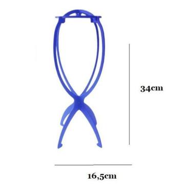 Imagem de Suporte plástico Azul p/ peruca chapéu front lace prótese - Lynx Produ