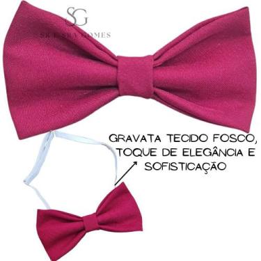 Imagem de Gravata Borboleta Marsala em Tecido Fosco Adulto Para Padrinhos  e Eve