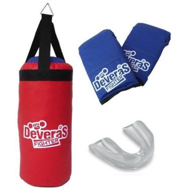 Imagem de Kit de boxe infantil com saco de pancadas infantil + protetor bucal pa