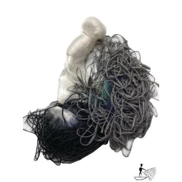 Imagem de Rede de pesca pronta malha 6 de 30mm altura 1.44 de 50 mts boia emboti