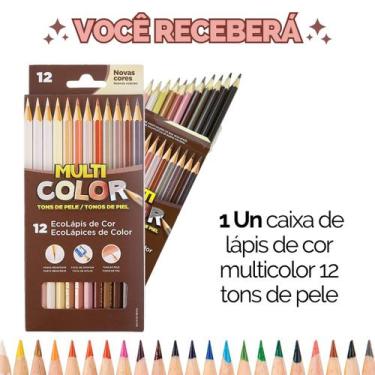 Imagem de Kit Lápis De Cor Colorido Pastel Tons De Pele Multicolor - Escolha Seu