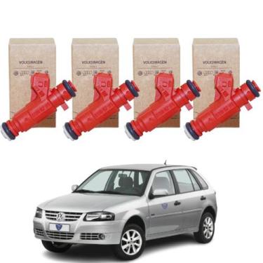 Imagem de 4 Bicos Injetor Gol 1.0 Flex 8V 2011 a 2014 Bosch 0280157111