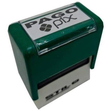 Imagem de CARIMBOS AUTOMÁTICOS PAGO PIX - MEDIDA 38x14MM - Stilo, VERDE