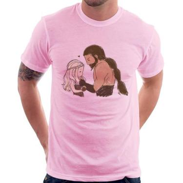 Imagem de Camiseta Khal Drogo e Daenerys Targaryen - Foca na Moda, Rosa bebê, GG
