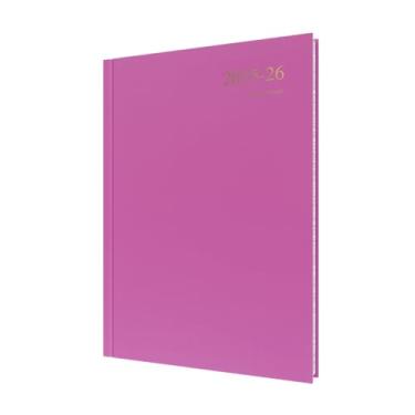 Imagem de Collins Agenda "Essentials" de 12 meses de meio/ano acadêmico, julho de 2025 a julho de 2026, diário de compromissos dia-a-página, capa dura A4, rosa escuro