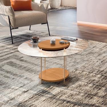 Imagem de Mesa de Centro Tampo Vidro Sky HB Móveis - Cinamomo