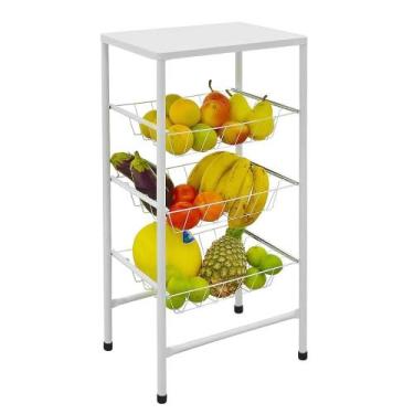 Imagem de Fruteira De Chão Para Cozinha Suporte Galão De Água Bebedouro Purifica