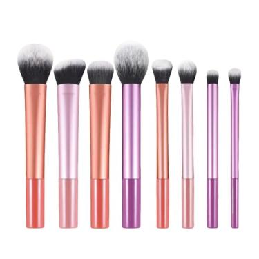 Imagem de Kit de Pincéis de Maquiagem 8 Peças - Cerdas Sintéticas Macias - Completo para Todos os Tipos de Make