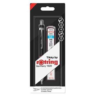 Imagem de rOtring Tikky Conjunto de lapiseiras codificadas por cores | 0,5 mm | com 12 refis de grafite e borracha