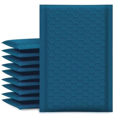 Imagem de UCGOU Bubble Mailers 10 x 20 cm azul marinho, pacote com 50 envelopes acolchoados, pacotes de correio para pequenas empresas, opaco, autovedante, à prova d'água, bolsas de envio para bijuterias,