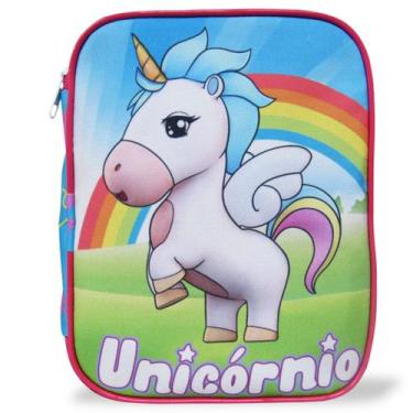 Imagem de Estojo Escolar Infantil 100 Pens Vou leve, Unicórnio
