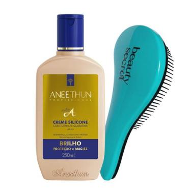 Imagem de Kit Creme De Silicone 250ml Aneethun + Escova Beauty Secret