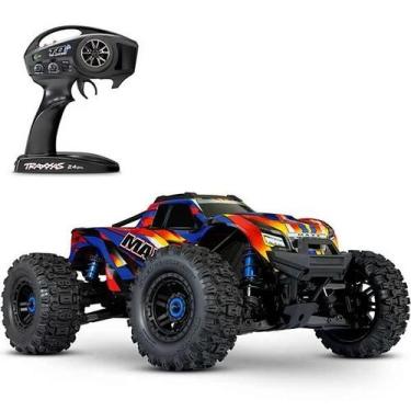 Imagem de Automodelo Traxxas 1/10 MAXX Monster TQI 4S Widemaxx, Preto, Azul