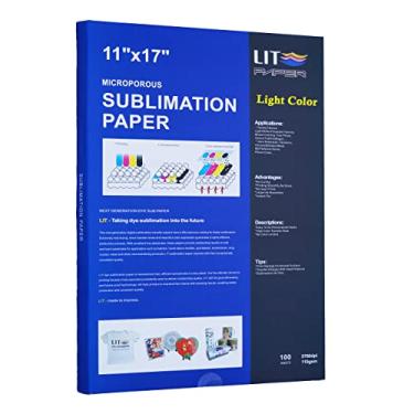 Imagem de LIT PAPER Papel Para Sublimação Iluminado, 100 Folhas, 11X17", 110 G/M² - Transferência Térmica Qualquer Impressora Jato De Tinta Epson Sawgrass Ricoh Hp Com Tinta, Artesanato Exclusivo, Presentes N