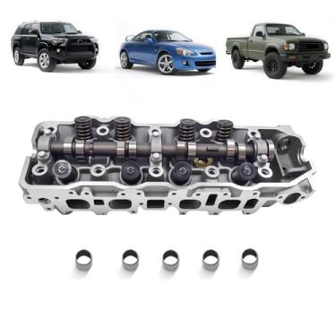 Imagem de Partsflow Braços de balancim de cabeça de cilindro completo com válvulas e eixo de comando para Toyota 4Runner 1985-1995 para Toyota Celica 1985-1995 Toyota Pickup 2.4L 2366CC L4 SOHC, 8V ENG. CÓDIGO "22R, 22RE, 22REC"
