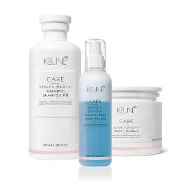 Imagem de Kit Keune Care Keratin Smooth Shampoo Mask Phase (3 produtos)