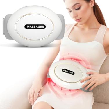 Imagem de Massageador abdominal elétrico, massageador de estômago, máquina de massagem de celulite para achatamento de barriga, gases, constipação, indigestão, alívio de cólicas estomacais