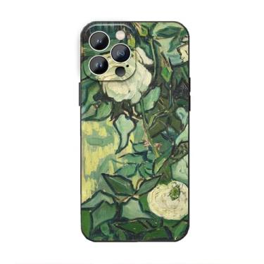 Imagem de Capa de telefone para iPhone 13 Pro Max, capa de telefone Van Gogh Rosas e Besouro rosas selvagens, capa protetora de TPU (poliuretano termoplástico) macio à prova de choque