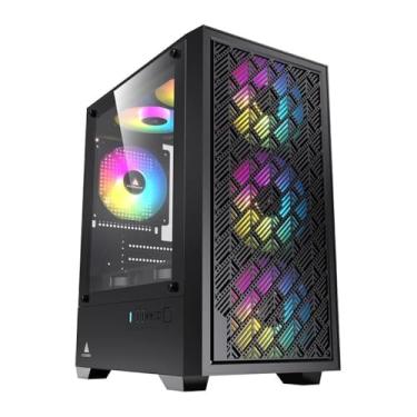 Imagem de Gabinete Gamer Acegeek Matrix | Mid-Tower | Lateral de Vidro | Preto | AG-MATRIX-BK