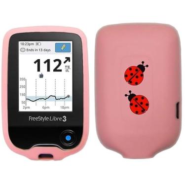 Imagem de SNK Capa de silicone projetada para Freestyle Libre 3 Freestyle Libre 2 (rosa)