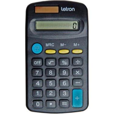 Imagem de Calculadora De Bolso 8 Dig. Preta Basic Solar - LEONORA