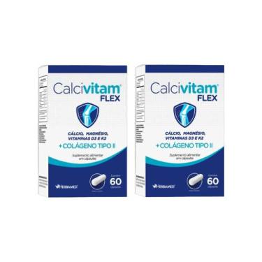 Imagem de Kit 2 Suplemento Calcivitam Flex Com 60 Cápsulas - Herbamed