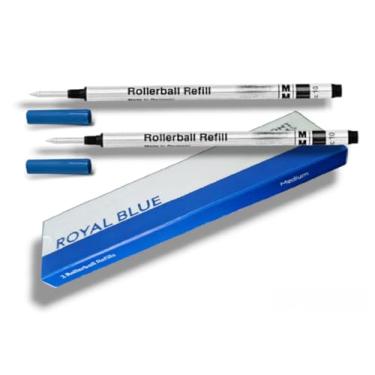 Imagem de 2 Refil Carga Cartucho de Tinta Azul na Caixa para Caneta Rollerball Compatível com Montblanc (M710 LEN)