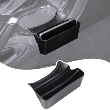 Imagem de Lcojicep Organizador de caixa de armazenamento de câmbio para carro compatível com Corvette C6 Z06 ZR1 2008-2013 Caixa de armazenamento organizadora lateral do console central, acessórios internos do