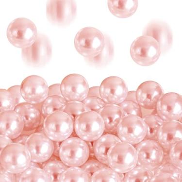 Imagem de Pérolas de ouro rosa de 20 mm para armários de cômoda, pérolas abdominais polidas sem furos para enchimento de vasos, dispersão de mesa, festas de aniversário, Natal, banheiros, decoração de casa (70