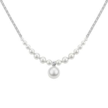 Imagem de Redariti Coleção de colares de pingente feminino – Correntes de liga de ouro e prata com pingentes de cristal, pedra da lua e declaração – Presente elegante para o Dia dos Namorados, aniversário