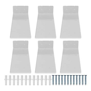 Imagem de 6pcs sapatos flutuantes sapatos de basquete tênis de bola de futebol exibir prateleira de tênis transparente de acrílico de rack