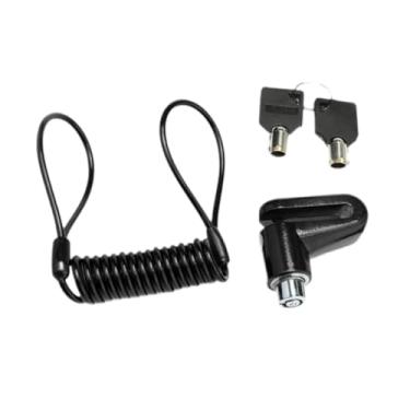 Imagem de YIJU Trava de freio a disco antirroubo, fácil de usar, cadeado antirroubo, cadeado de freio a disco para motocicletas, bicicletas elétricas, Preto