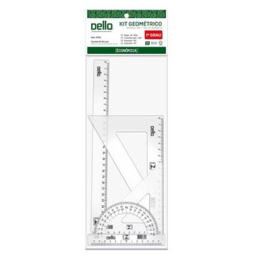 Imagem de Kit escolar régua 4 pçs Dello