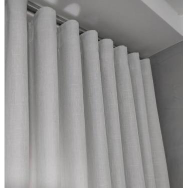 Imagem de Cortina Sofisticada Sobre Medida Wave Deslizante Pé Direito Alto Luxo 