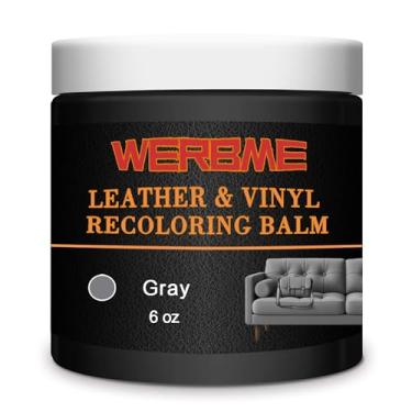 Imagem de WERBME Bálsamo de recoloração de couro e restaurador de cor - Tintura multiuso e tinta para sofás de couro desbotado, assentos de carro, sapatos | Corrigir arranhões em roupas, móveis e acessórios