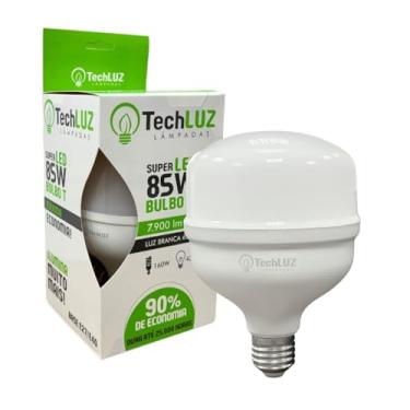 Imagem de Lâmpada Led Super Bulbo 85w Alta Potência Bivolt Branco Frio- Techluz