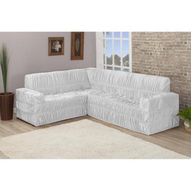 Imagem de Capa De Sofa Canto De 6 Lugares Elasticada Malha Gel