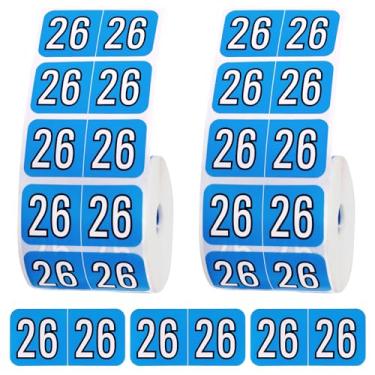 Imagem de 1000 etiquetas adesivas para pasta de arquivo 2026, adesivos autoadesivos de 9,5 x 3,5 cm, adesivos de 2026 anos para organização de pastas de arquivos de escritório escolar (azul)