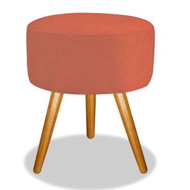 Imagem de Puff para sala pé palito terracota 50 cm altura