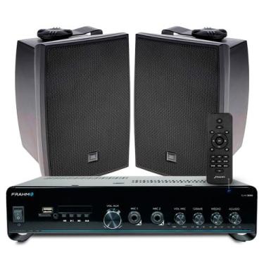 Imagem de Som Ambiente Bluetooth Tv Usb Academia Lojas Empresas + 2 Caixas Jbl P