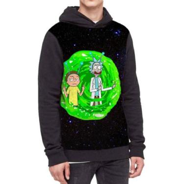 Imagem de Moletom Com Capuz Rick And Morty Ref:644 - smoke, Preto, GG