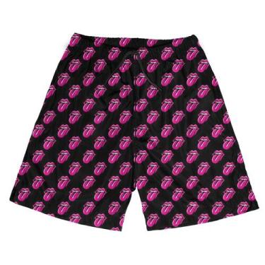Imagem de Shorts Praia Verão Bermuda Short Língua Boca Rosa 72 - SMOKE, M Femini
