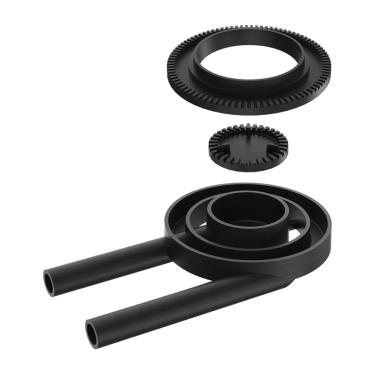 Imagem de Queimador Duplo Médio Completo Fogão Industrial Ferro 17,2cm