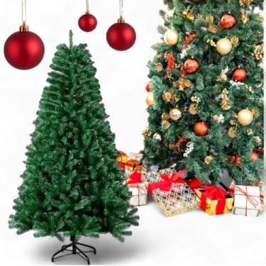 Imagem de Árvore De Natal 1,50m 500 Galhos Luxo Pinheiro Artificial Realista Cheio Decoração Elegante Durável Casa Escritório Comércio