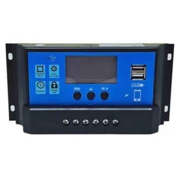 Imagem de Controlador De Carga Pwm 40a 12/24 Automático Display + Usb