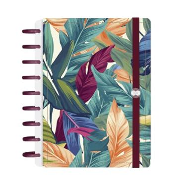 Imagem de Caderno De Disco Iscool Inteligente 140 Folhas Botanics Tropical Leaves M+