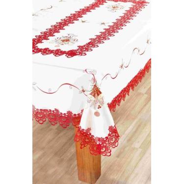 Imagem de Toalha De Mesa Natalino Branco 12 Lugares Rafimex