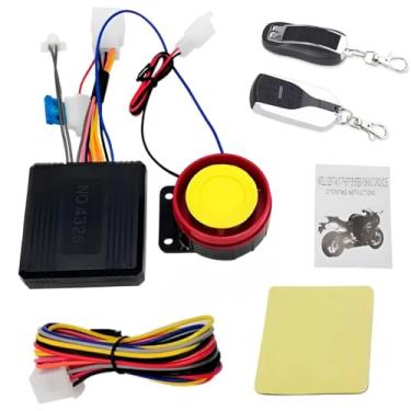 Imagem de Alarme contra roubo de motocicleta com controle remoto - 125 dB, À prova d'água, com 2 controles remotos, Ideal para motociclistas que buscam proteção antifurto avançada