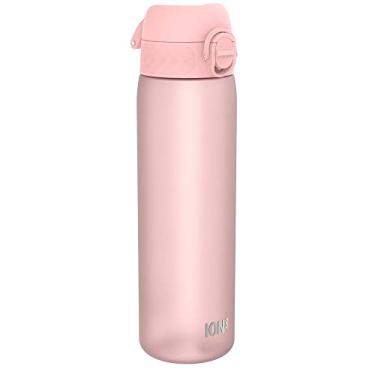 Imagem de Ion8 Garrafa de água esportiva - Garrafa de água à prova de vazamento e livre de BPA - Cabe em lancheiras, bolsas, porta-copos de carro, mochilas e suportes de bicicleta, 500 ml (pacote com 1) - OneTouch 2.0 - Quartzo rosa 2.0